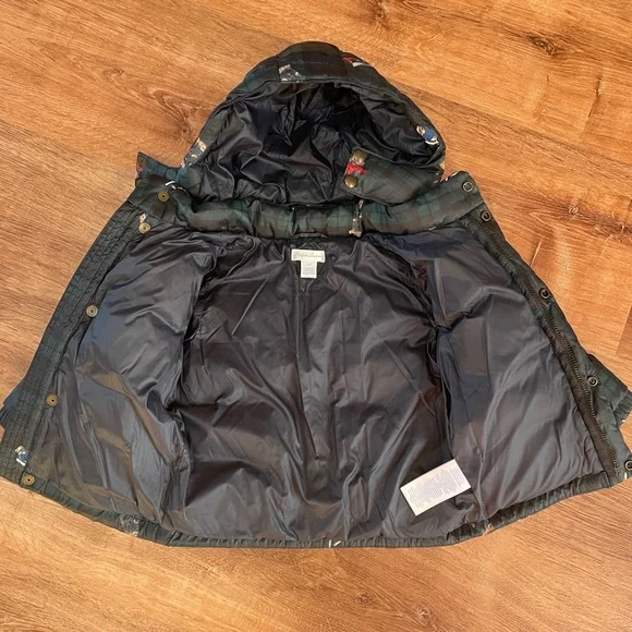 Polo Ralph Lauren Down Puffer Jacket Infant Baby 24M Months Bear Plaid Full Zip
